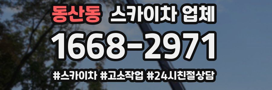 동산동 스카이차 업체