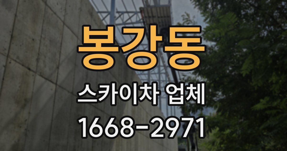 봉강동 스카이차 업체