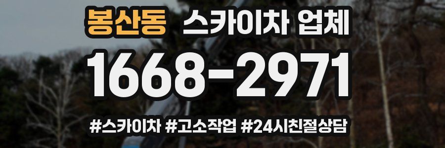봉산동 스카이차 업체