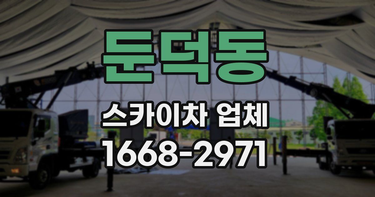 둔덕동 스카이차 업체