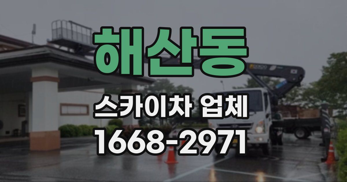해산동 스카이차 업체