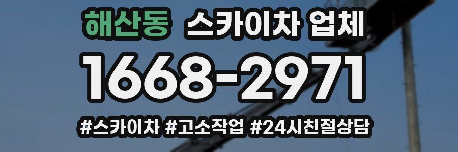 해산동 스카이차 업체