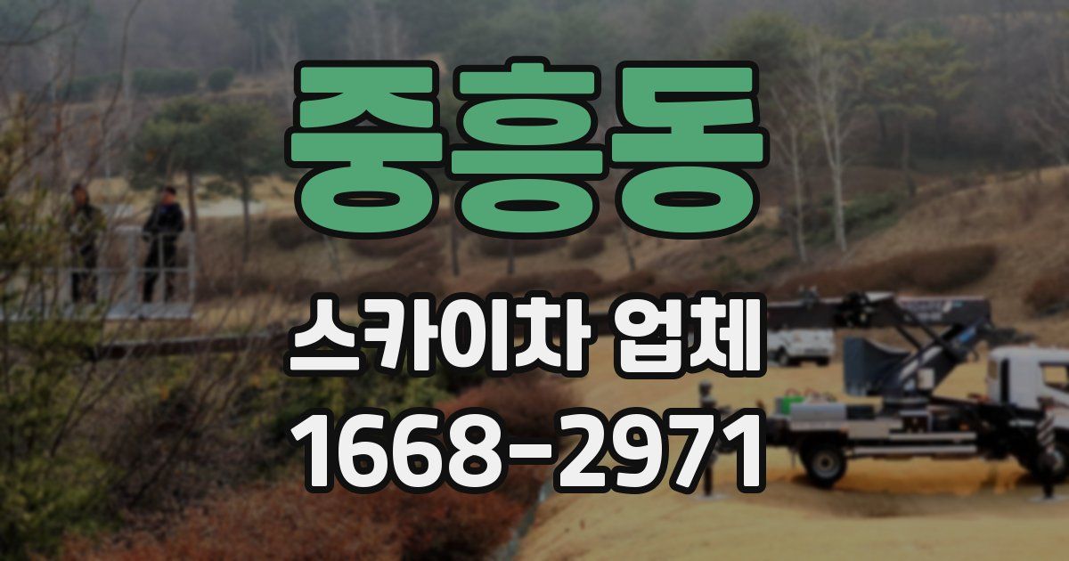 중흥동 스카이차 업체
