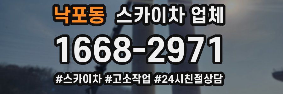 낙포동 스카이차 업체