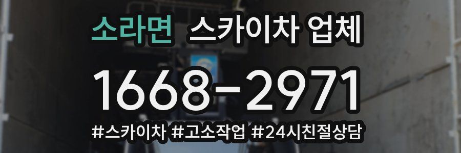 소라면 스카이차 업체