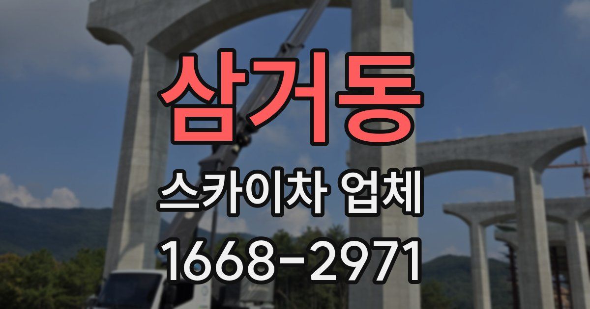 삼거동 스카이차 업체