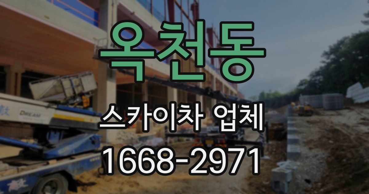 옥천동 스카이차 업체