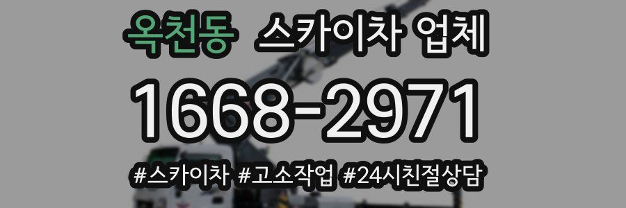옥천동 스카이차 업체