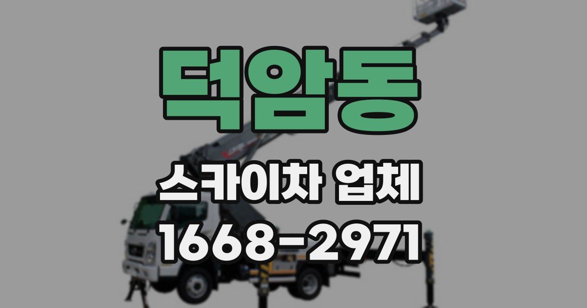 덕암동 스카이차 업체