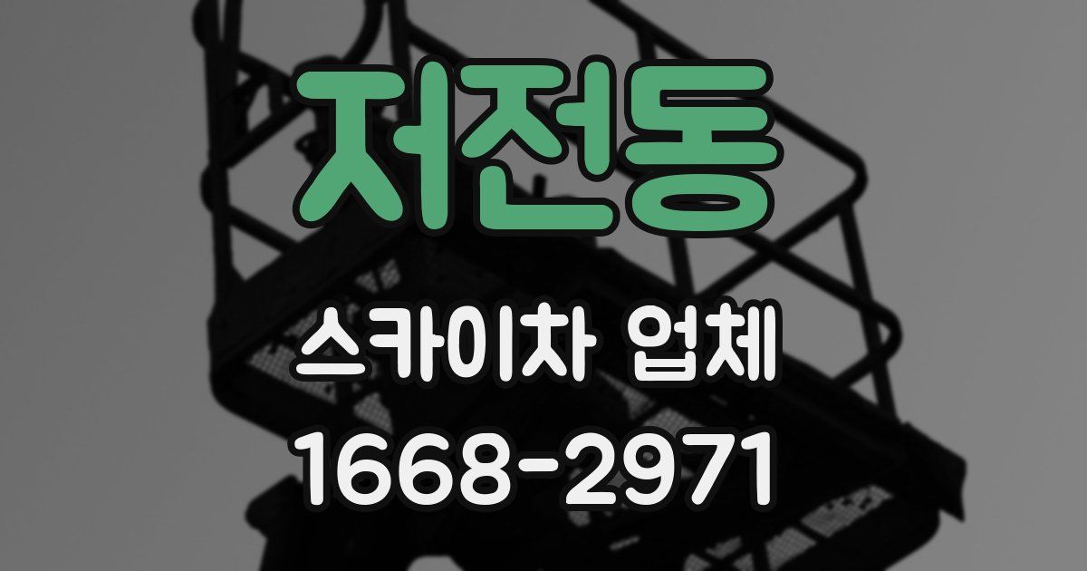저전동 스카이차 업체
