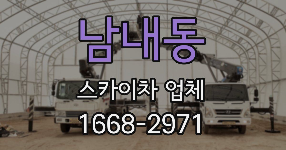 남내동 스카이차 업체