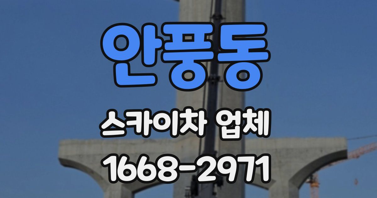 안풍동 스카이차 업체