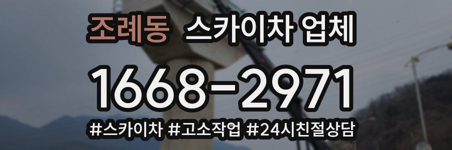 조례동 스카이차 업체