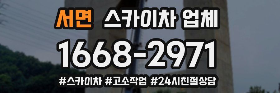 서면 스카이차 업체