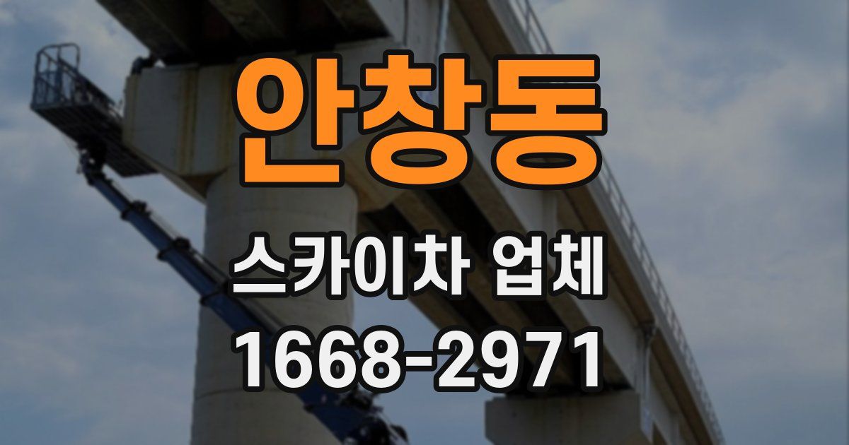 안창동 스카이차 업체