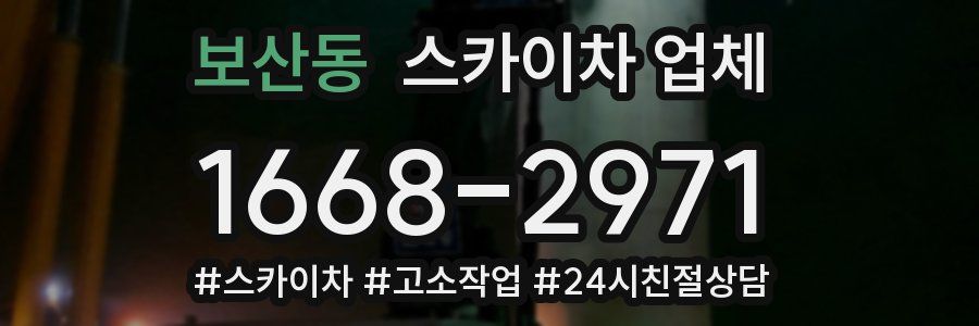 보산동 스카이차 업체