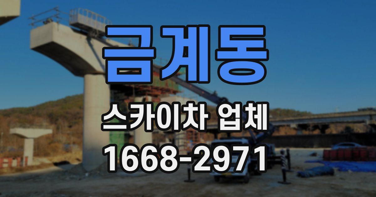 금계동 스카이차 업체