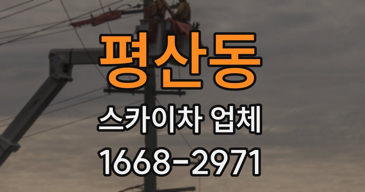 평산동 스카이차 업체