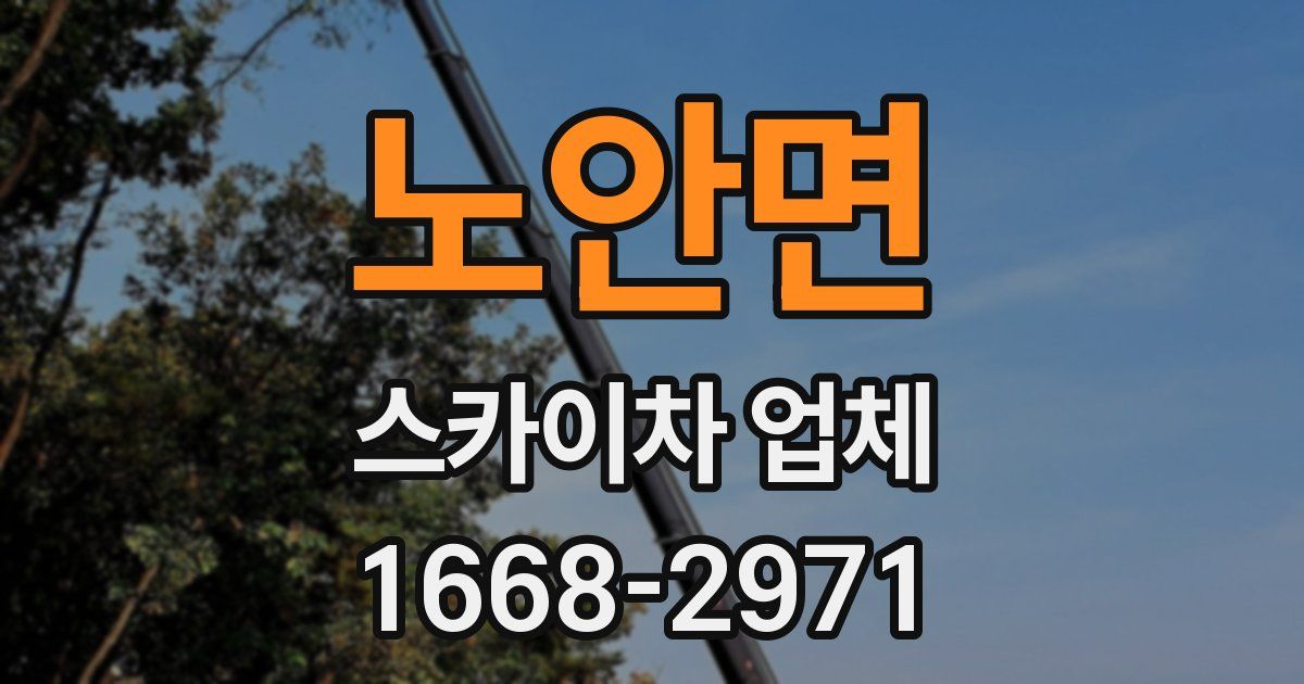 노안면 스카이차 업체
