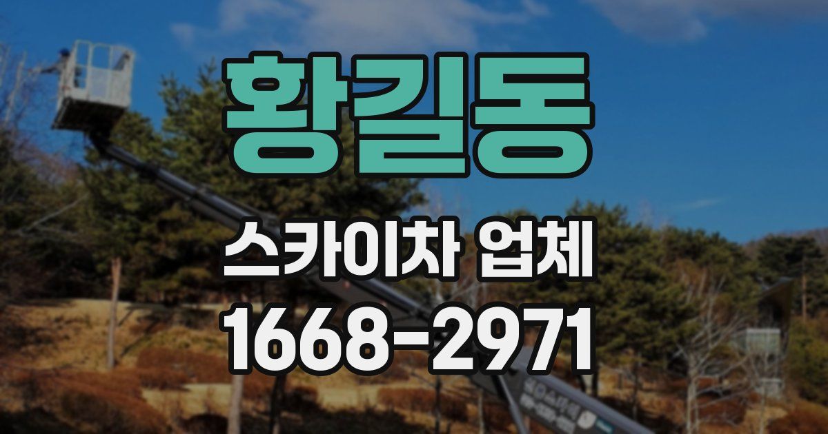황길동 스카이차 업체