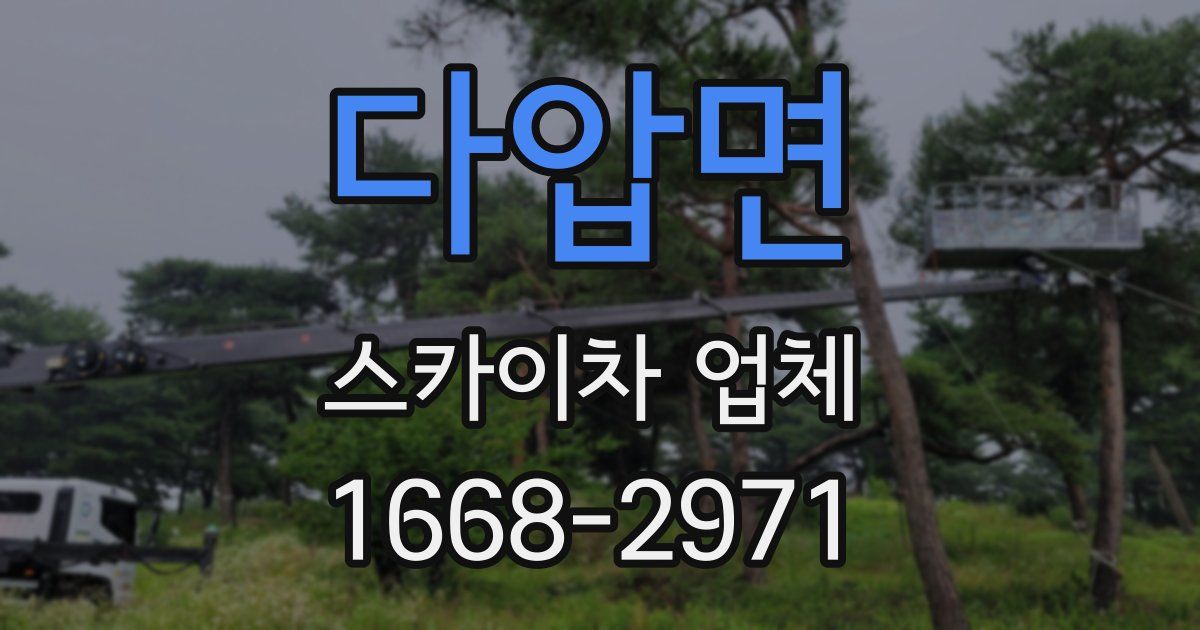 다압면 스카이차 업체