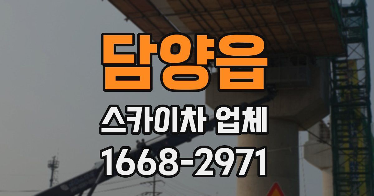 담양읍 스카이차 업체