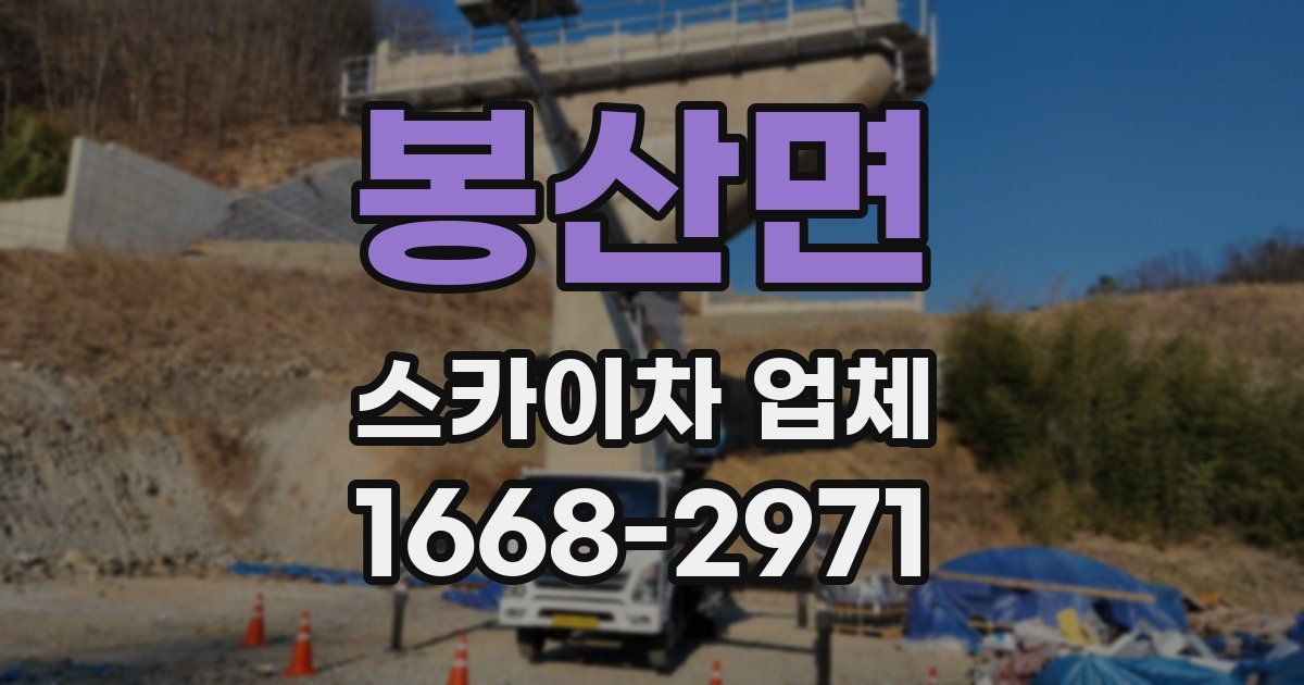 봉산면 스카이차 업체