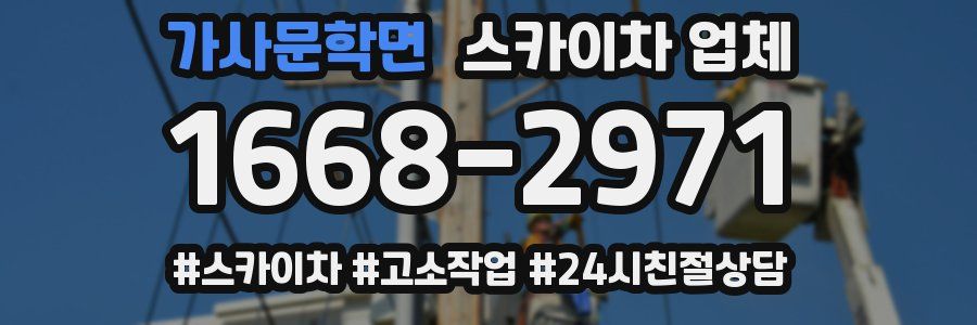 가사문학면 스카이차 업체