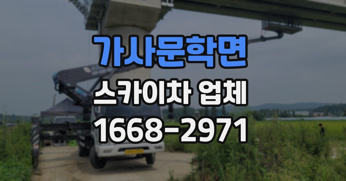 가사문학면 스카이차 업체