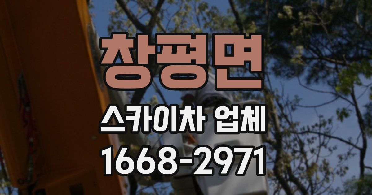 창평면 스카이차 업체