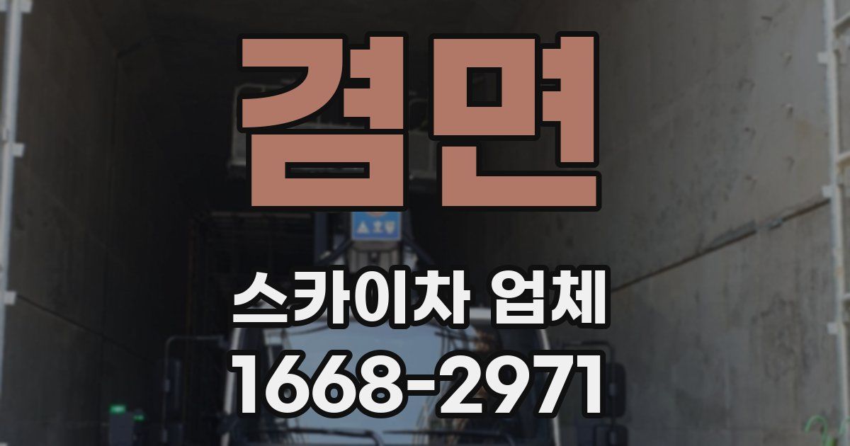 겸면 스카이차 업체