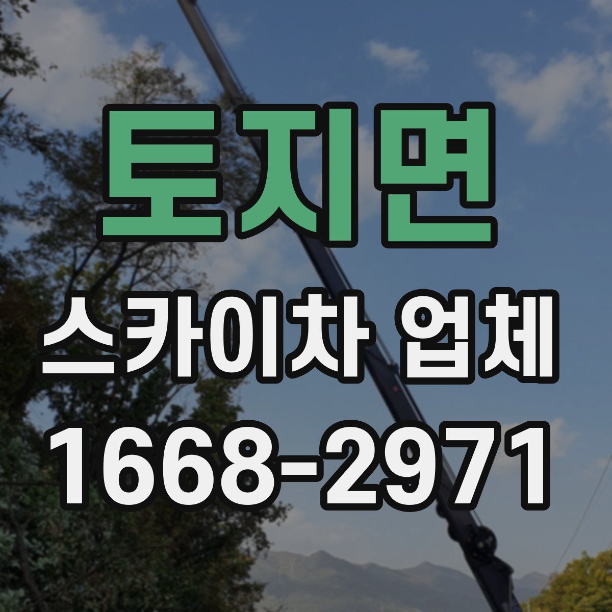 토지면 스카이차 업체