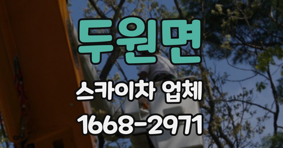 두원면 스카이차 업체