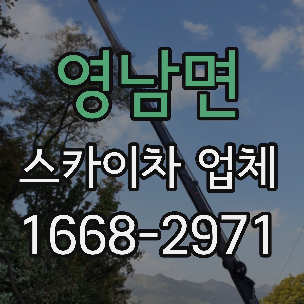 영남면 스카이차 업체