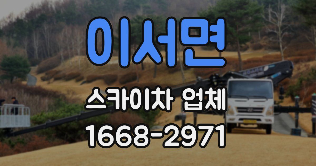 이서면 스카이차 업체
