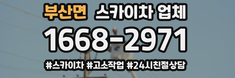 부산면 스카이차 업체
