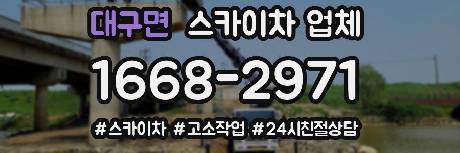 대구면 스카이차 업체