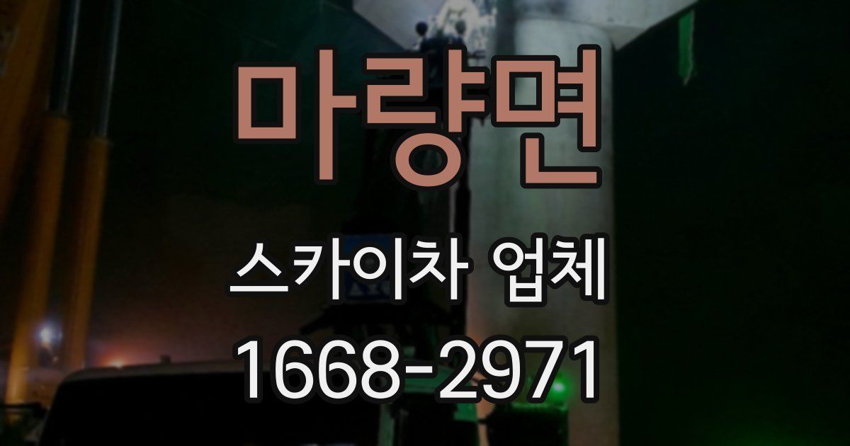 마량면 스카이차 업체