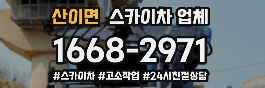 산이면 스카이차 업체