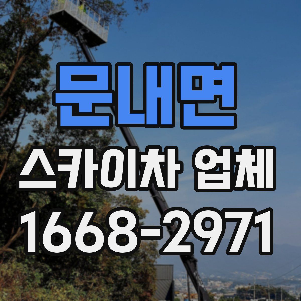 문내면 스카이차 업체