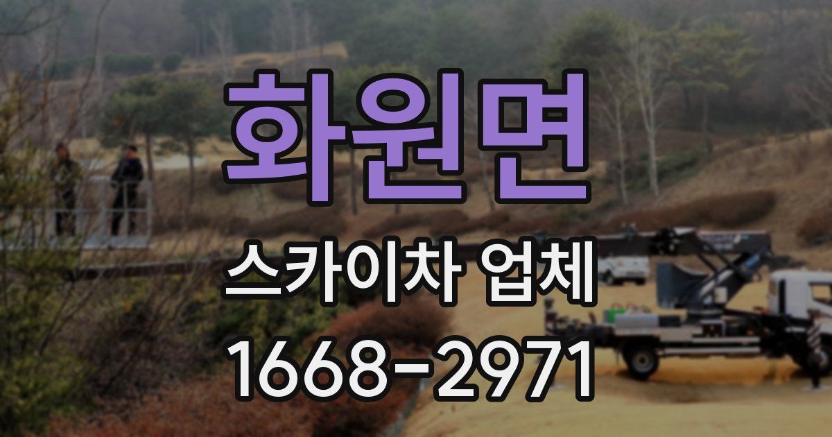 화원면 스카이차 업체