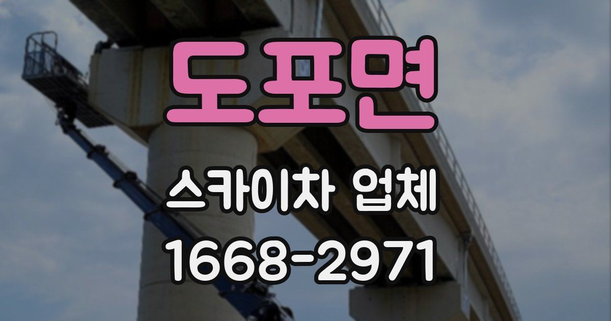 도포면 스카이차 업체