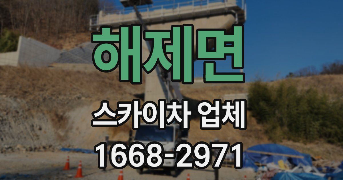 해제면 스카이차 업체