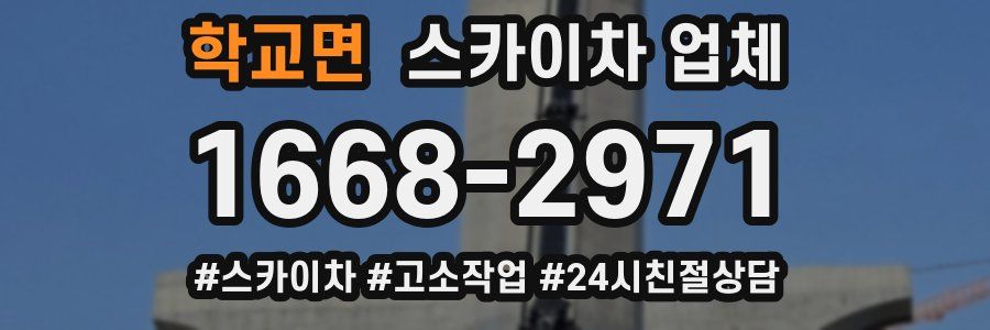 학교면 스카이차 업체