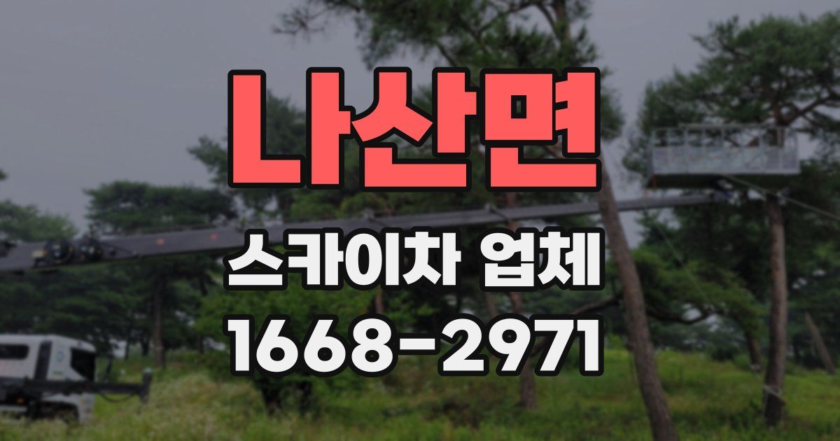 나산면 스카이차 업체