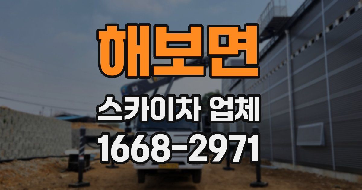 해보면 스카이차 업체