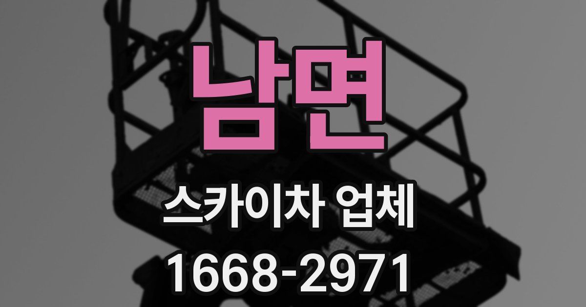 남면 스카이차 업체