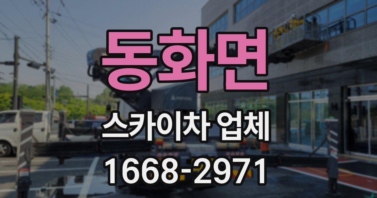 동화면 스카이차 업체