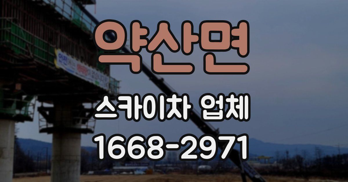 약산면 스카이차 업체