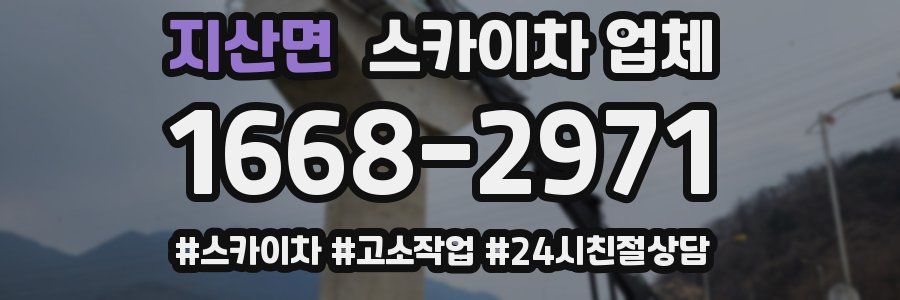 지산면 스카이차 업체